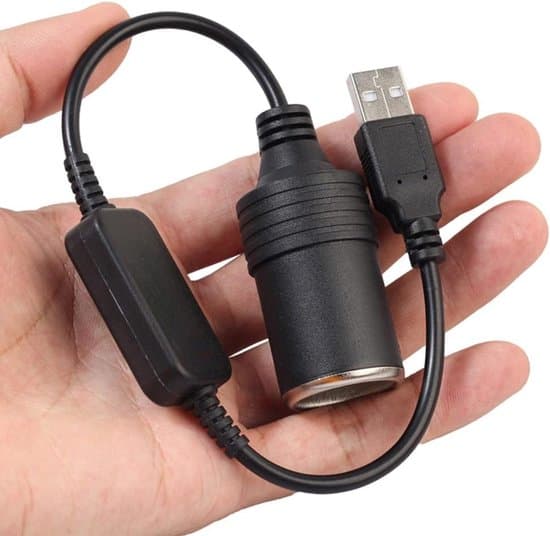 USB til cigarettænderadapter - 5V til 12V - Bilopladningskabel