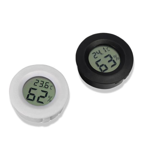 4-pack mini digital LCD-termometer och hygrometer för reptiler (vit)