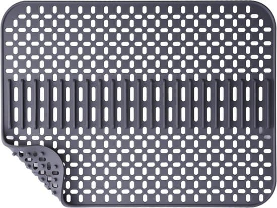 Silikone vaskemåtte - vaskebeskyttelse - 1 stk - mørkegrå - 43x32 cm