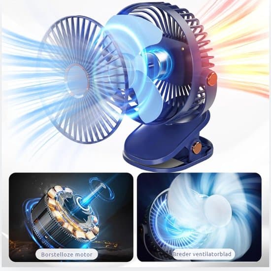 Bordventilator - Gulvventilator - lufthastigheder - svingfunktion - Skrivebordsventilator - USB