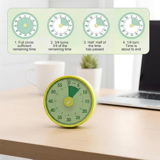 Barnvänlig visuell timer - Mekanisk timer - Magnetisk 60-minuters timer - För kök, klassrum och kontor