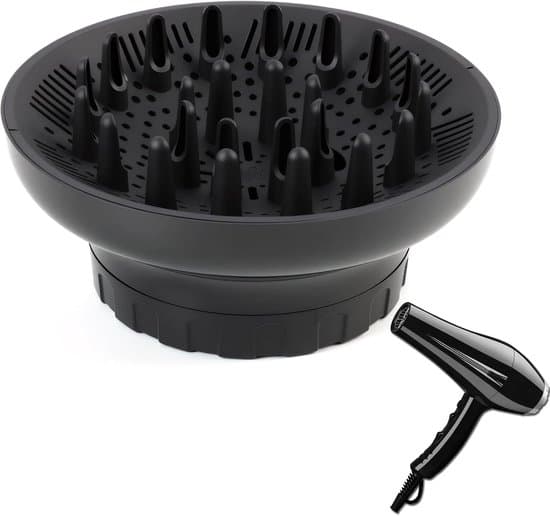 Universal justerbar hårtørrer-diffuser til bølget/krøllet hår, 3,8-6,8 cm
