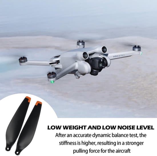 - Propel Drone - Erstatningspropeller - Lav Støj - Sort - Velegnet til Mini 3 - 16 Stykker