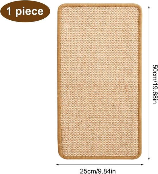 50x25 cm Sisal Kattekradsemåtte til møbel- og sofaprotektion, 1-stykke