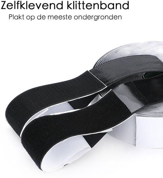 Velcro - Ekstra Bred - 1 Meter - 10 Centimeter Bred - Sort