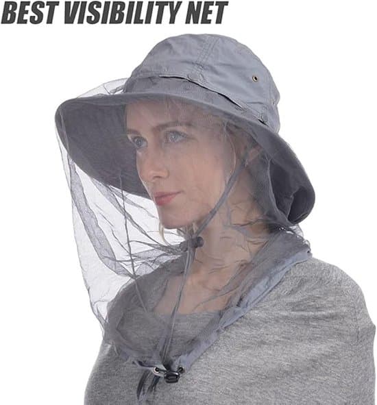 Hovednet hat med skjult net, unisex solhat