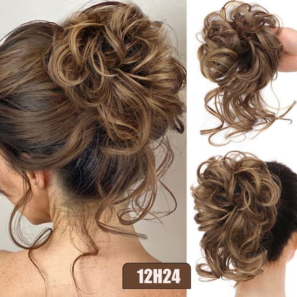 Hårstycke för uppsättningar - Messy Bun - Stil 3