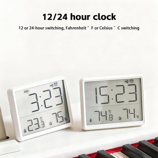 Termometer och hygrometer digital väckarklocka, magnetisk, vit