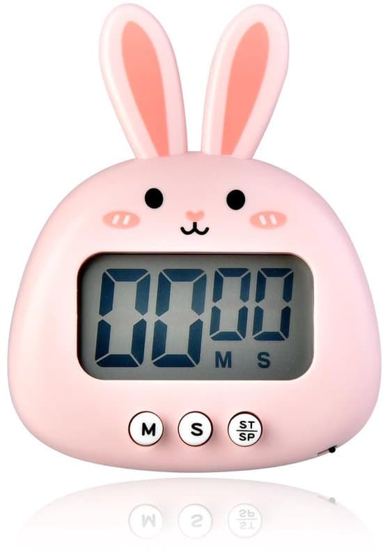 Digital køkkentimer - Magnetisk timer, foldbar, med display - Stopur og køkkentimer til bagning og studier