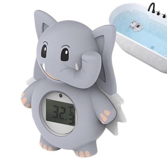 Babybadekartermometer, digital elefantformet smart bade- og poolmonitor