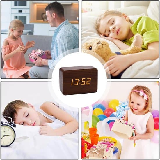 1-pack digital väckarklocka, sovrum, barn, batteridriven, liten vertikal klocka