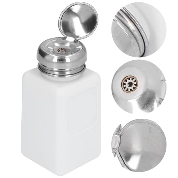 Fire 200 ml trykknap væskedispenseringspumpeflasker, antistatisk opløsningsmiddeldispenser