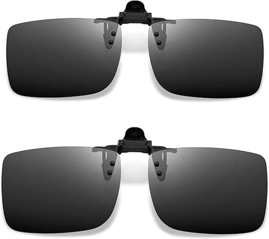 2-delade clip-on polariserade solglasögon, unisex, rektangulära, över-glasögon, UV-skydd