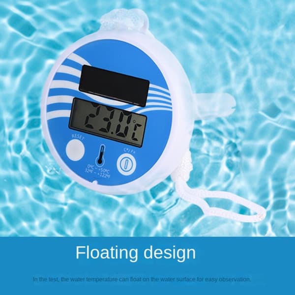 Soldrevet digitalt termometer, flydende pooltermometer, swimmingpool