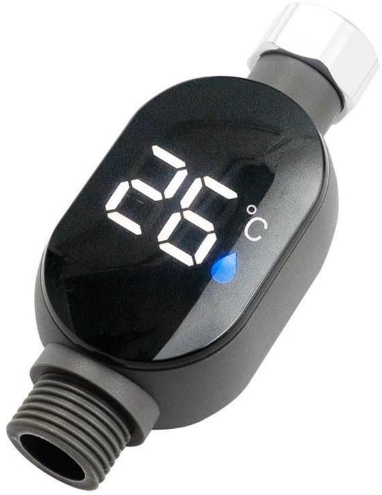 Termometer - Duschtermometer - Termometer och Display - Vattentät - Vattentermometer - Lämplig för Dusch och Bad - Svart