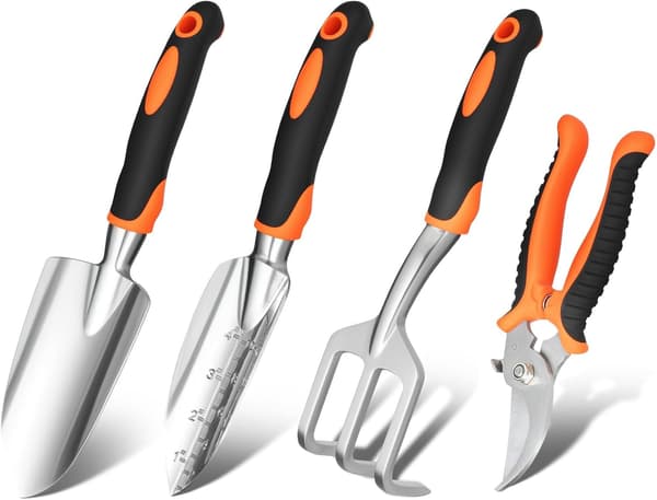 Haveværktøjssæt, 4 dele - orange