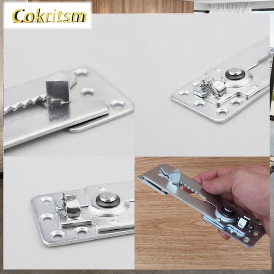 Soffkoppling - Möbelkoppling - Soffsäkrare - Justerbar klämma - Set om 4 - Silver