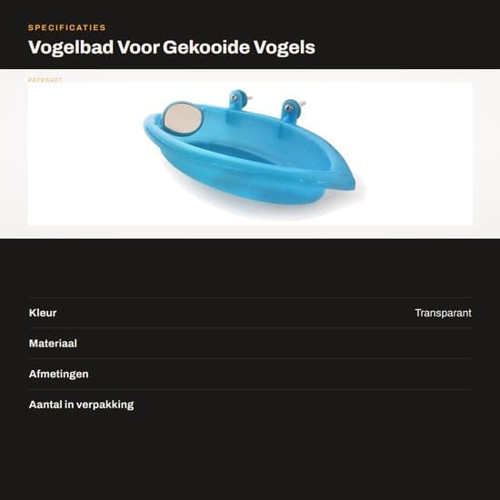 Plus - Fuglebad med spejl og tilbehør til burfugle