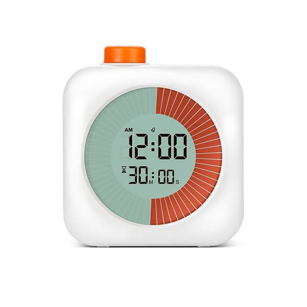 Digital visuell timer - Timer med nedräkning, alarm och klockfunktioner - Vit