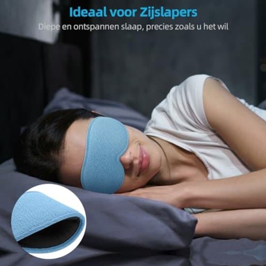 Bekväm sovmask med ljusblockerande design - Blå