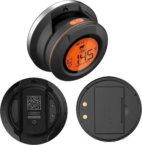 Digital trådlös Bluetooth kötttermometer, stöder 2/4 prober, IP54 vattentät