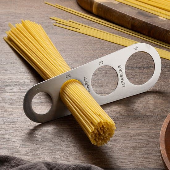 - Måleværktøj til pasta i rustfrit stål med krog