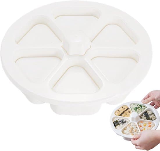 6-facks non-stick triangulär risbolls- och sushiformsats
