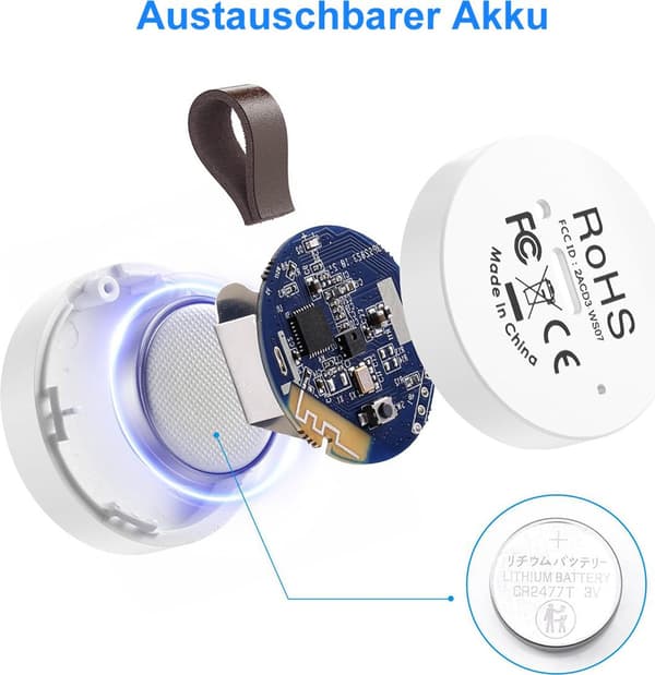 Tvådelat mini Bluetooth-termometer- och hygrometer-set, med app, dataregistrering, smart sensor.