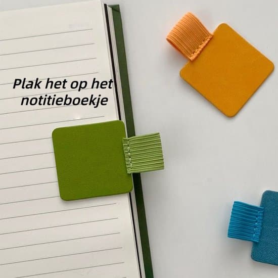 Sæt med 10 notesbøger, selvklæbende notesbogpenneholder, universel elastisk penneholder, til ringbind, tablets, laptops, PU-læder opbevaringstilbehør