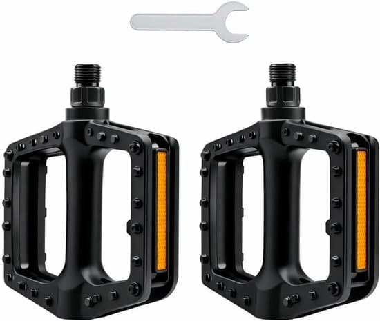 Cykelpedaler - Krankboksmontering - Sikker kørsel - Med reflekser - 9/16 tommer - Sort
