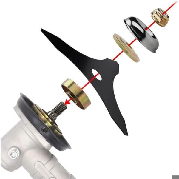 Buskruderblade, specialdesignede tretandede torneblade, buskrydder