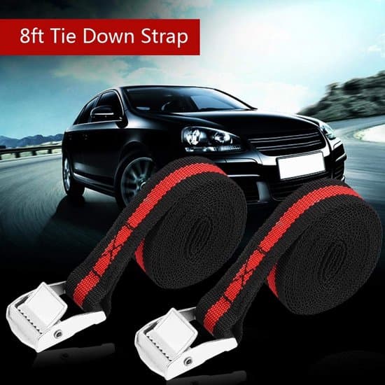 Buntband - 2,5 m spännefästa transportcykelbindningsband - 2-pack