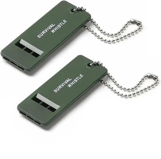 7x2,8 cm Trefrekvens Utomhus Nöd- och Campingöverlevnadsvisselpipa (2-pack)