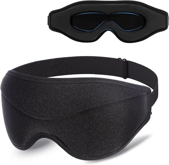Ergonomisk 3D-sovmask med öronproppar, lämplig för djupsömn.