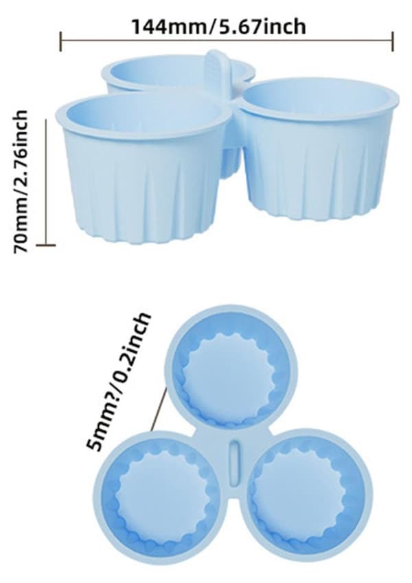2-delt non-stick silikone kagebageforme til airfryer-desserter