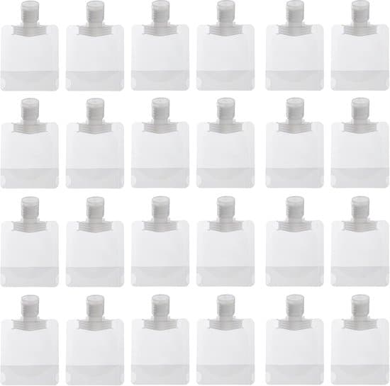 24-pack 100 ml reseflaskor för toalettartiklar