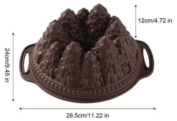 2x Vulkan Skov Silikone Kage Bageforme Non-Stick Chokolade Bageform