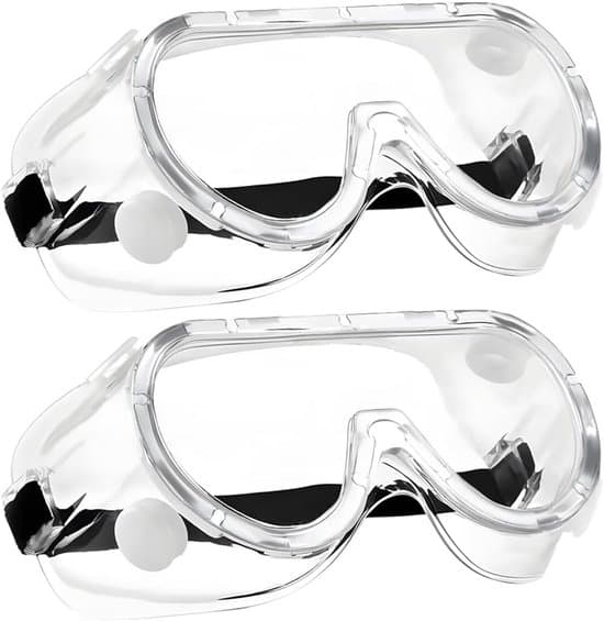 2-pack skyddsglasögon damm- och slagtåliga repfria skyddsglasögon