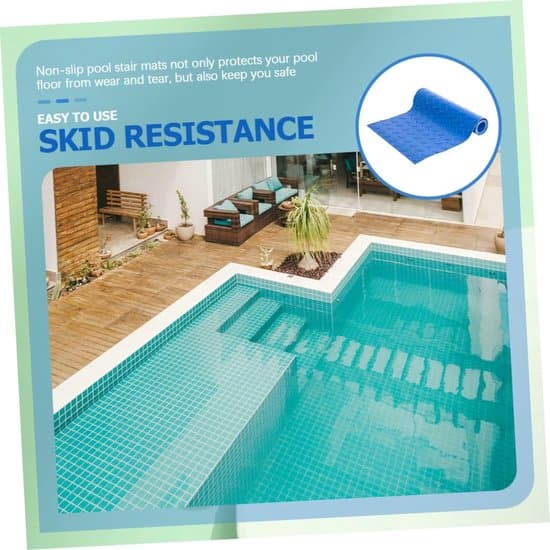 Poolmåtte - Stigebuffermåtte - Poolbeskyttelse - Skridsikkert PVC-materiale - 90x23 cm - Grå