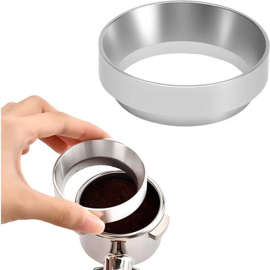 58 mm magnetisk espressotragt/dispenserring - aluminium - sølv