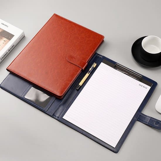 A4 Mappe-stil notesblok - A4 Boks-stil notesblok - Mappe med notesblok - Lyseblå-32*24.5cm