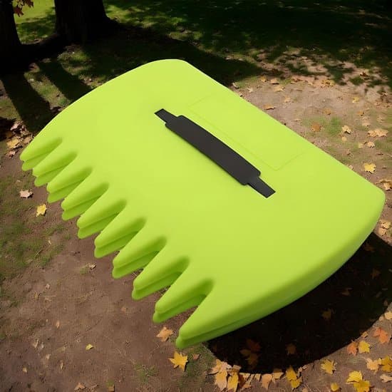 Handräfsa med lövklor - Trädgårdslövsamlare - Gräsmattevård - Lättviktsdesign - 29B centimeter - Grön