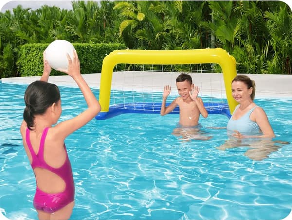 Vandfodboldmål, poolpolo-sæt, designet til vandsport.