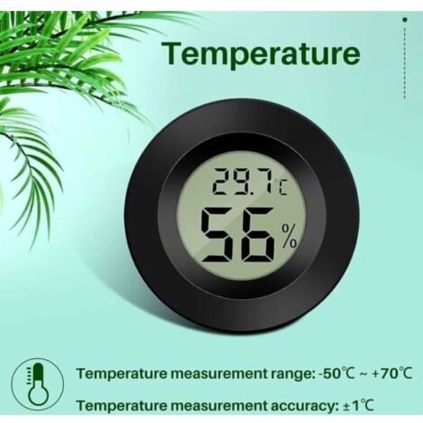 6-pak Mini Digital LCD Termometer & Hygrometer Monitorer (-50°C til 70°C)