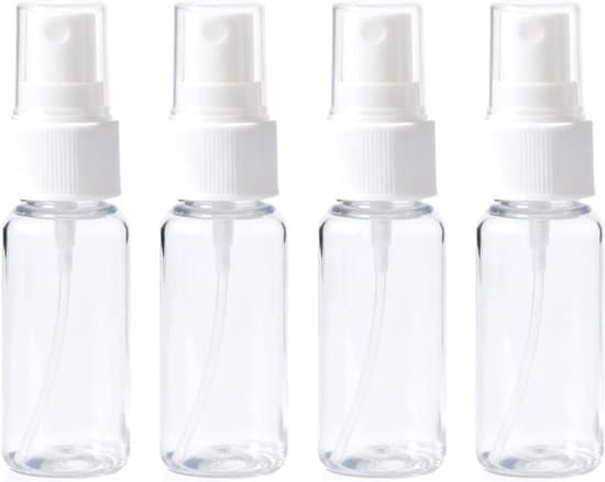 4-pack 20 ml påfyllningsbara tomma sprayflaskor i resestorlek