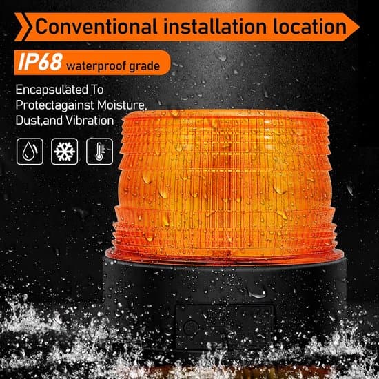 Genopladelig Trådløs LED Strobelys - Orange