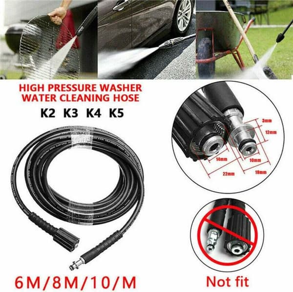 Lämplig för Kärcher K2 K3 K4 K5 högtryckstvättslangar, 8 meter lång.