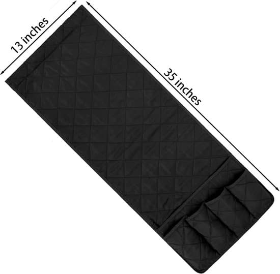Armlæn opbevaringstaske - 5 rum - 90 x 33 cm - Sort