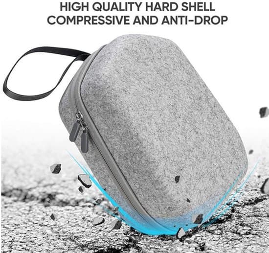 Stor, robust bärväska för Oculus Quest 2 headset - Grå