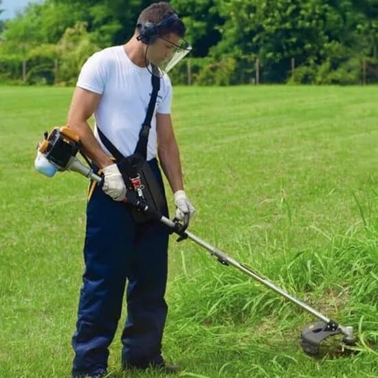 Bæresele til plæneklipper - Tilbehør til ukrudtsfjerner - Justerbar - 105*3,8 cm - til plæneklippere, løvblæsere - Sort